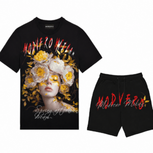 Modvero flower goddess-print T-shirt Set | Black | Men