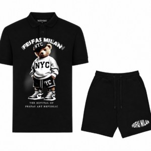 Modvero sport bear-print Polo Set | Men | Black