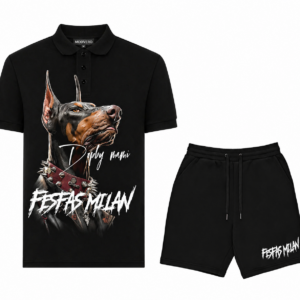Modvero doberman-print Polo Set | Men | Black