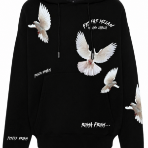 Modvero pigeons-print Hoodie | Black | Men