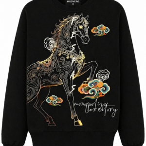 Modvero horse-print Sweatshirt | Black | Men