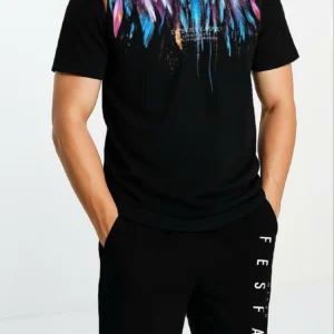 Alternative view of Modvero desert eagle-print T-shirt Set | Black | Men